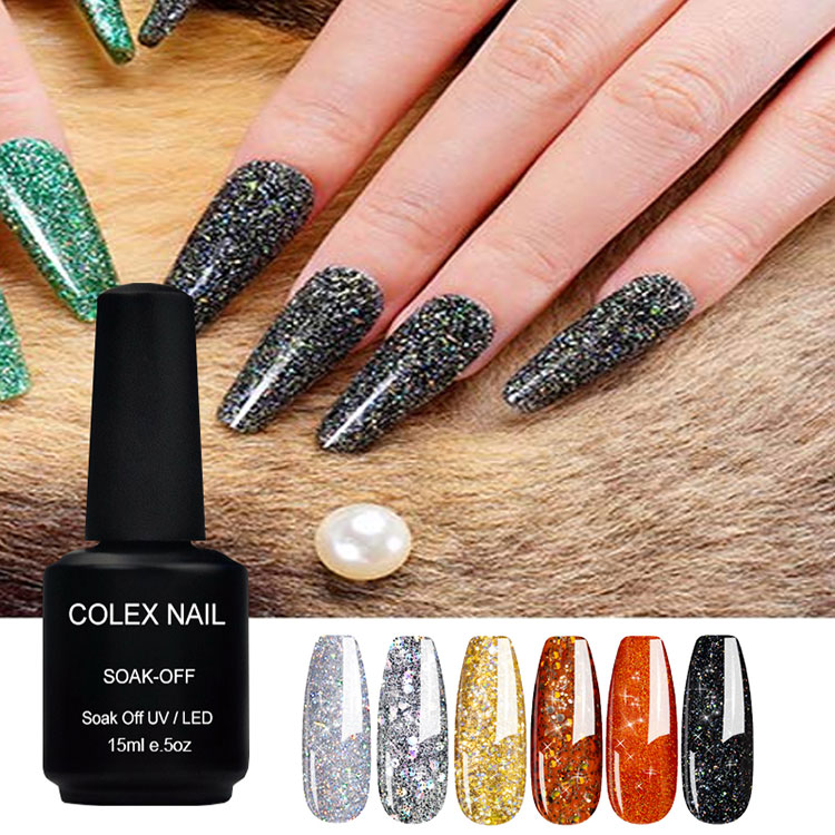 15ml Shiny Sparkle Glitter Gel Polish