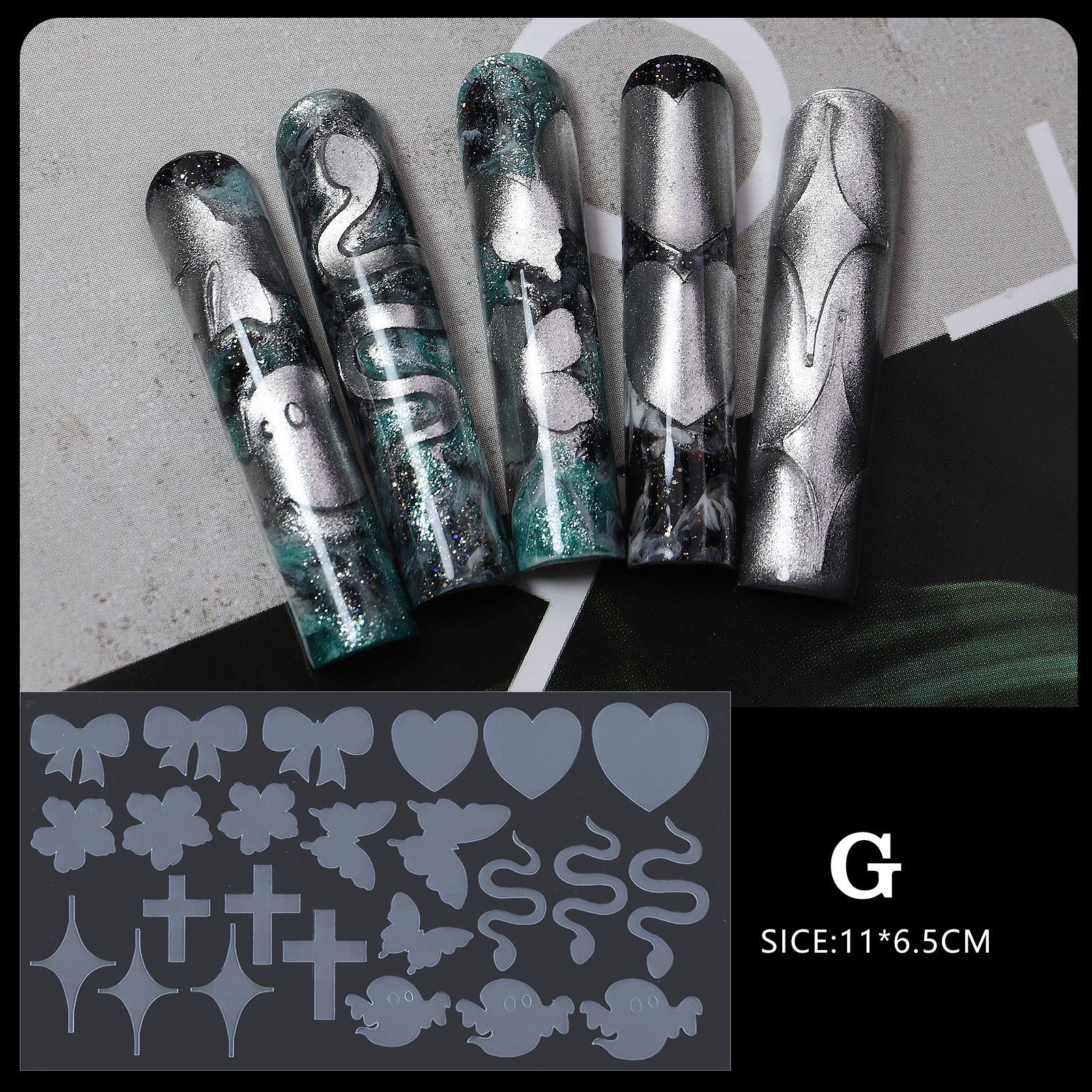 Silicone French Manicure Stickers for Nail Mold