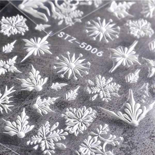 5D Snowflake Nail Art Stickers