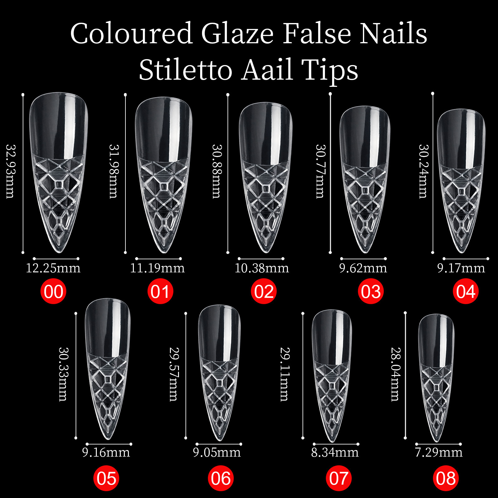 3d Crystal False Nails Tips