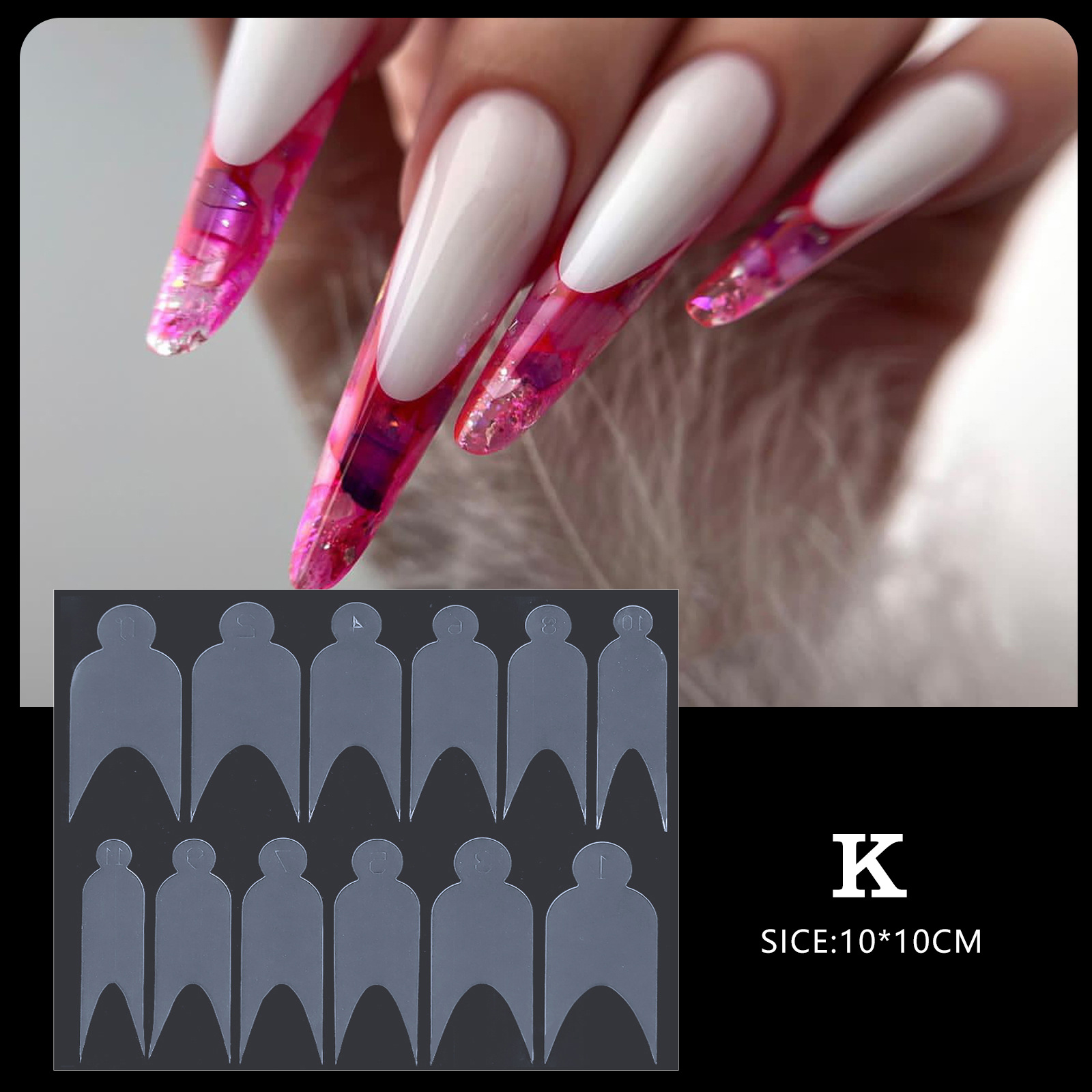 Silicone French Manicure Stickers for Nail Mold