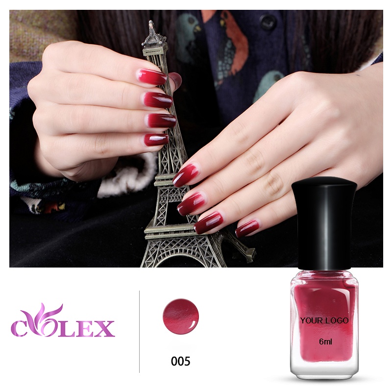 Temperature change color nails polish