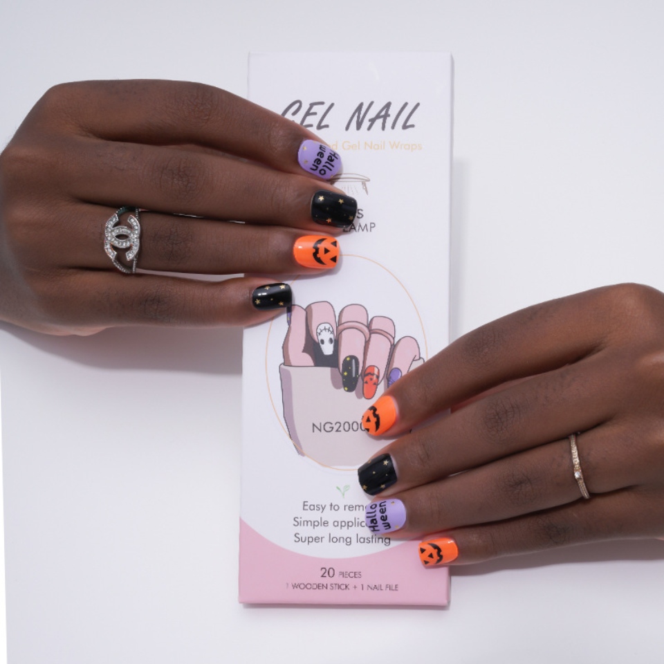 Halloween gel manicure stickers