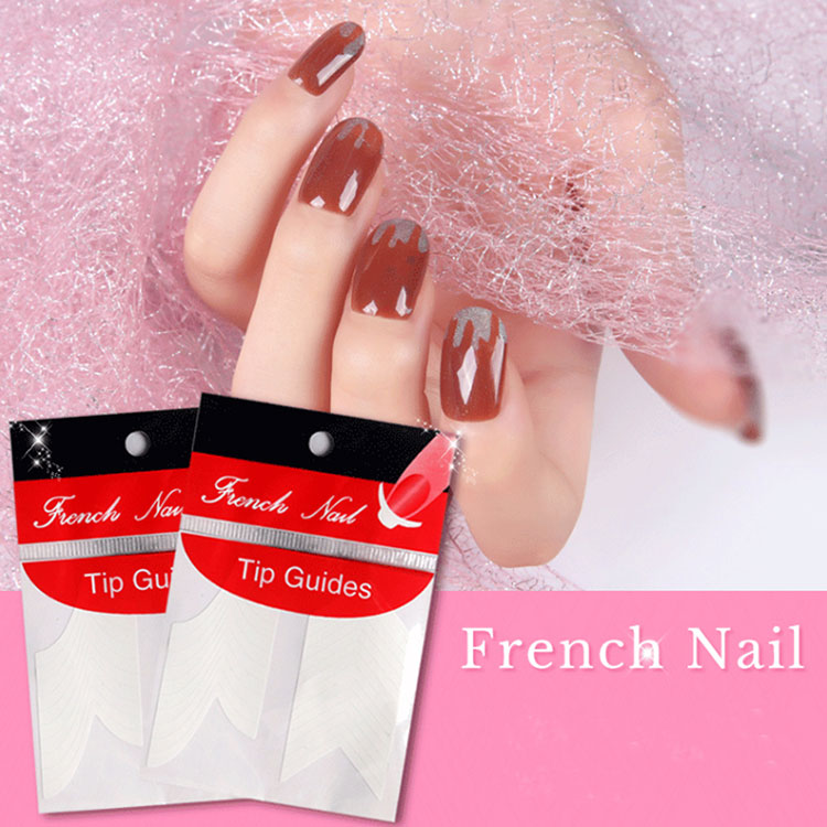 Europe French Nail Sticker White False Nail Art Decal Tips