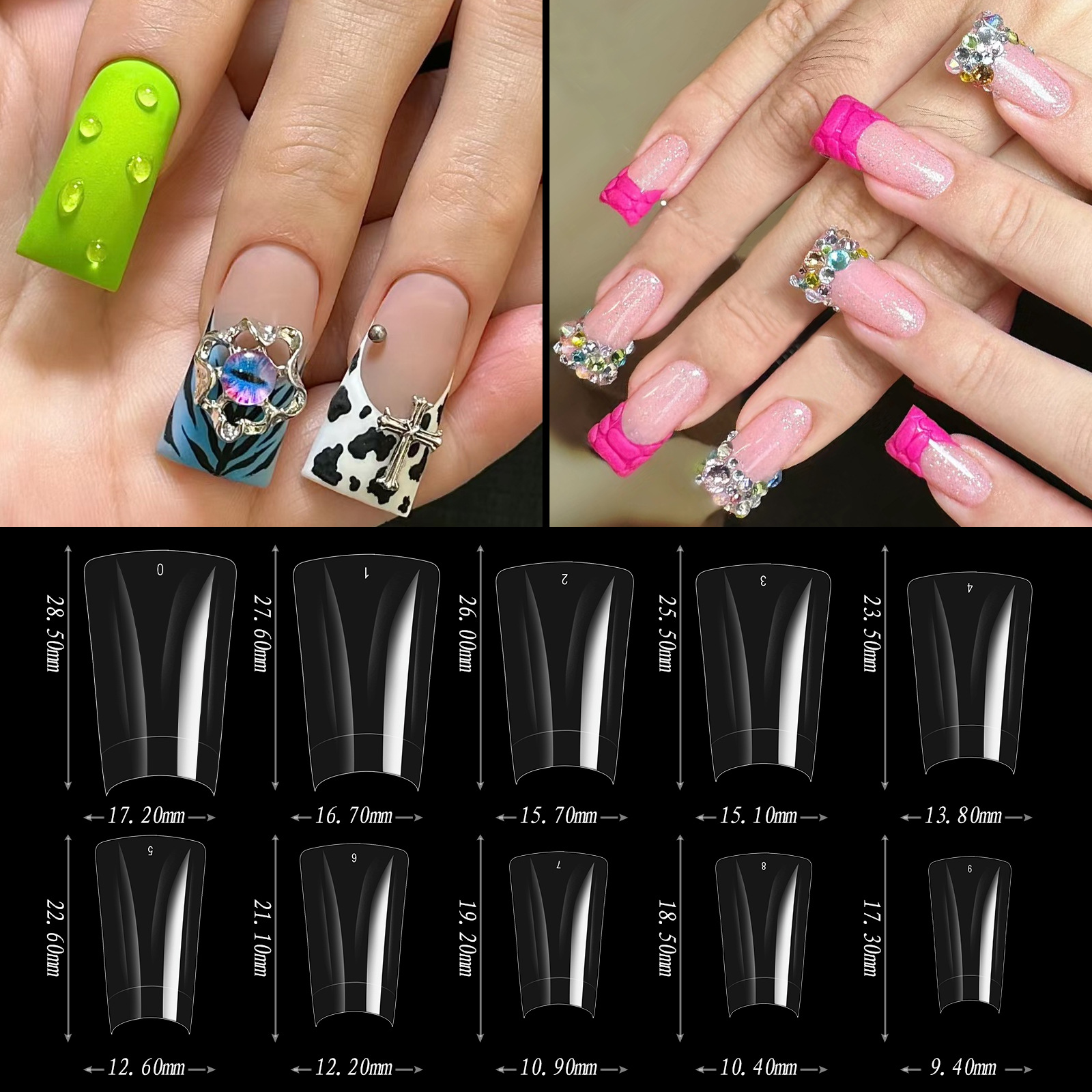 Long Duck Nail Tips Full Cover