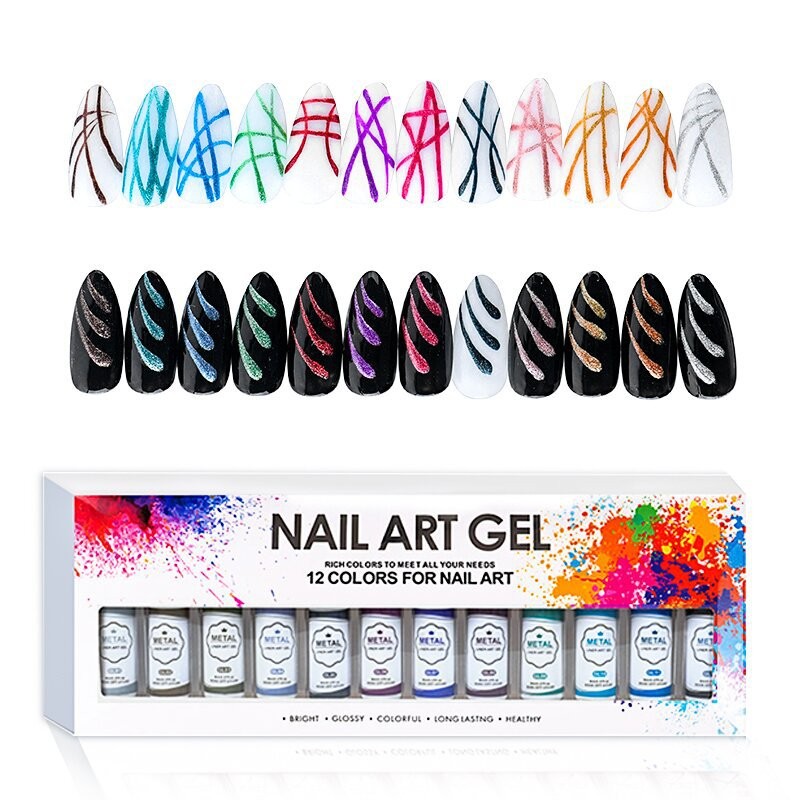 Metallic Gel Liner Nail Art Set