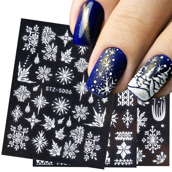 5D Snowflake Nail Art Stickers
