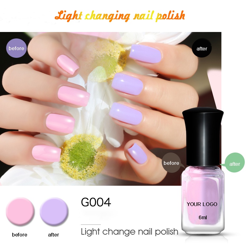 Light change color nails polish