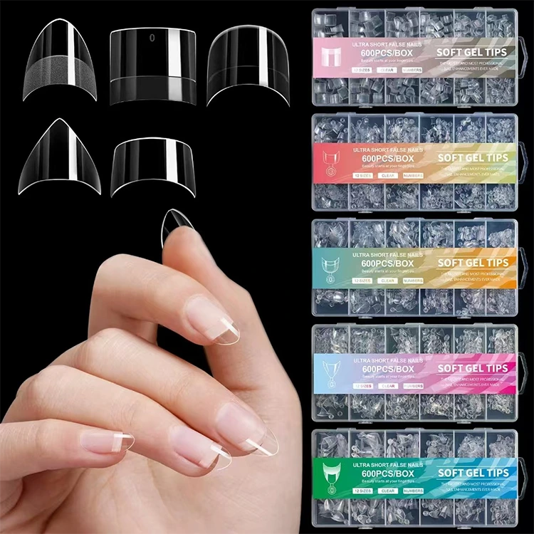 Ultra Short Soft Gel Tips – 600PCS