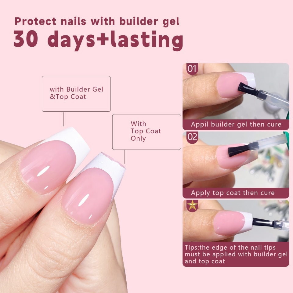 French Tip Press on Nail