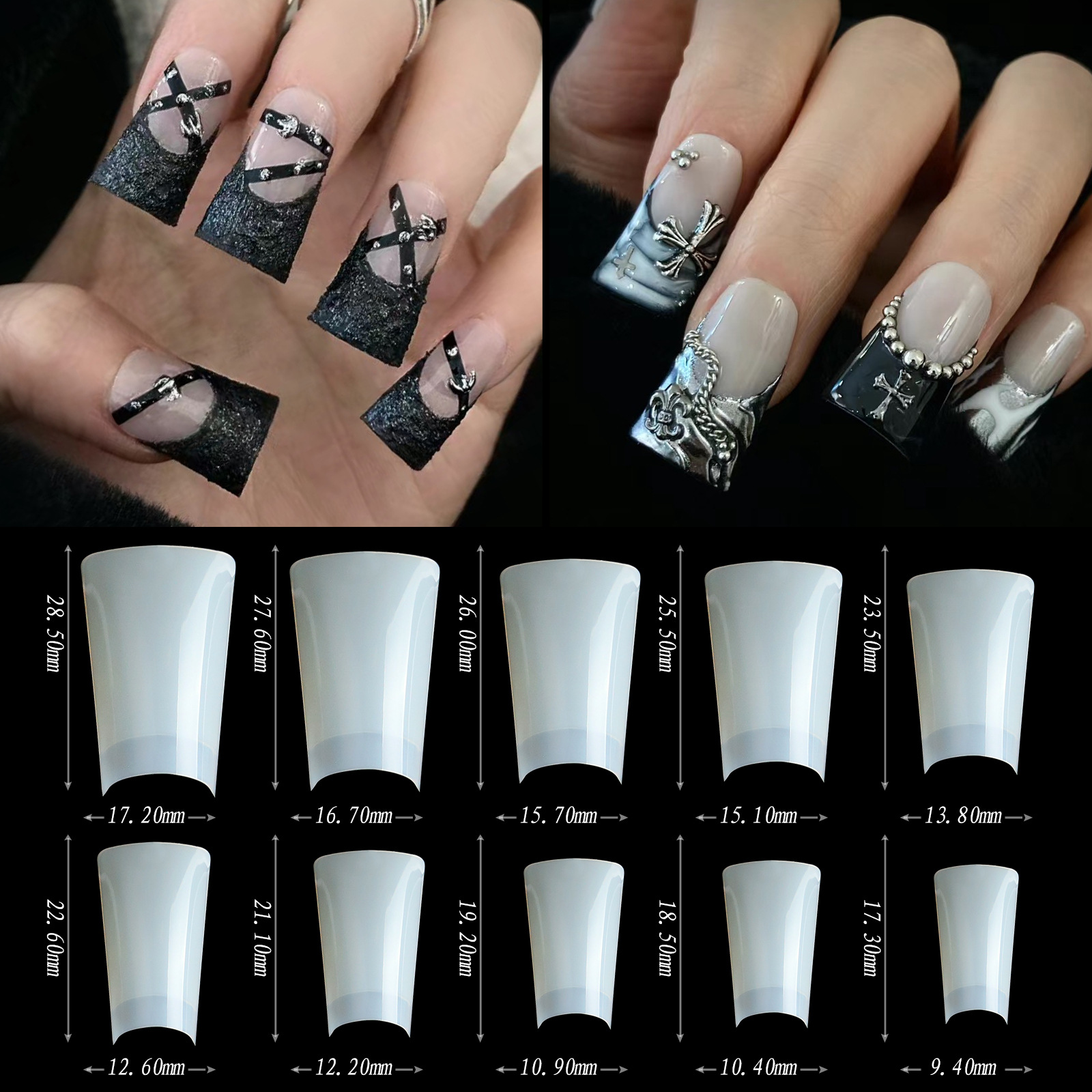 Long Duck Nail Tips Full Cover