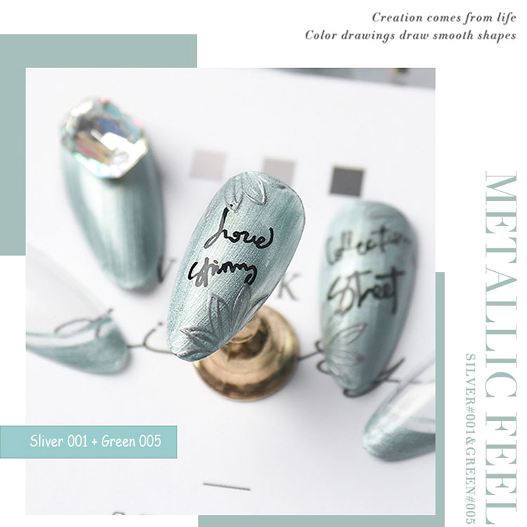 3D Carving Painting Metallic Gel Polish