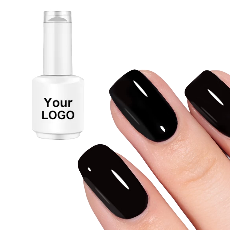 Super white black gel polish