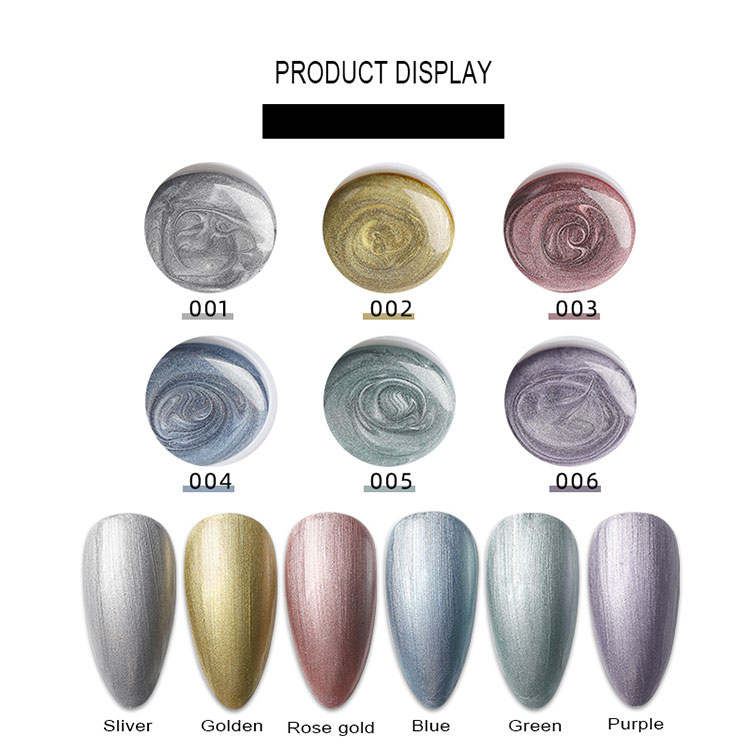 Shiny Color Mirrored Metallic Gel Polish