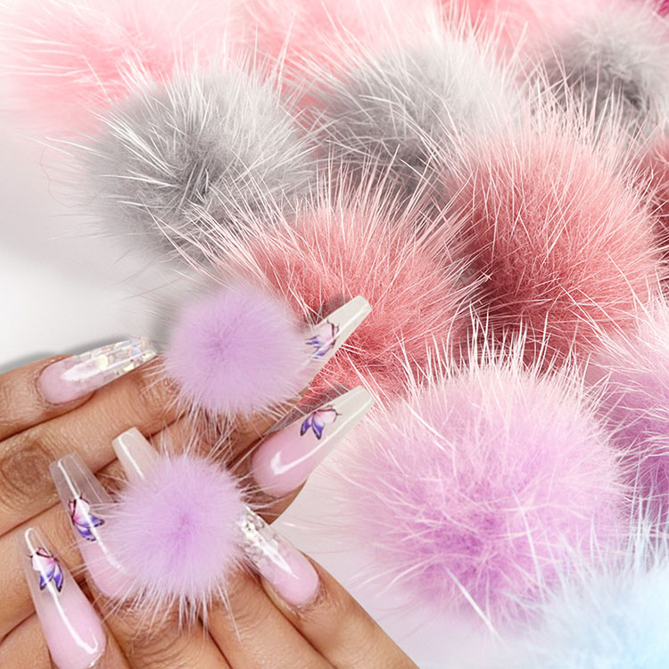 6pcs Box 3d Sofy Magnetic Pom Pom For Nails