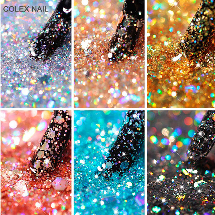 Natural Resin Glitter Gel Polish