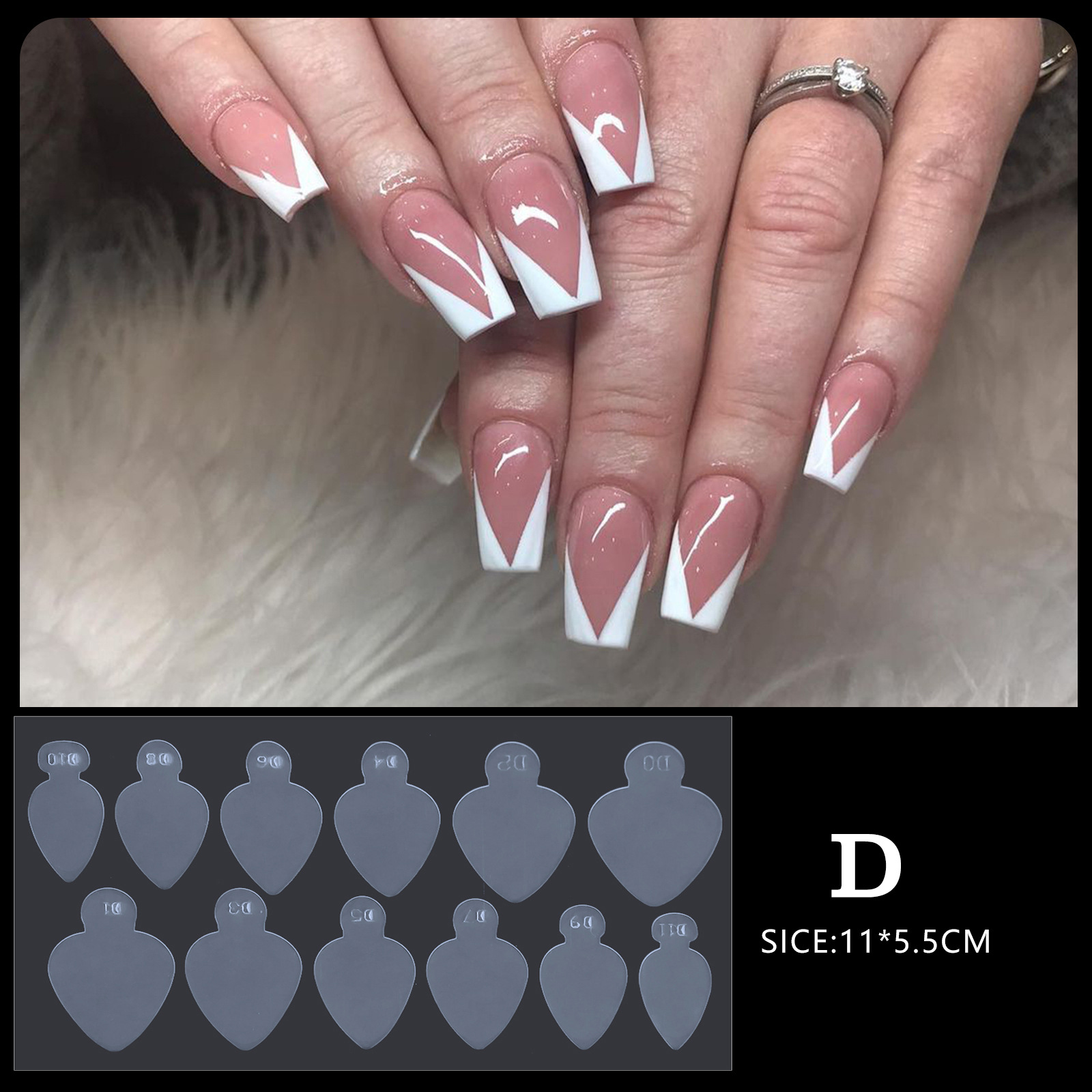 Silicone French Manicure Stickers for Nail Mold