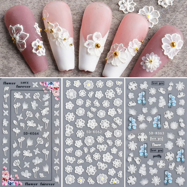 5d Stereoscopic Embossed Flowers