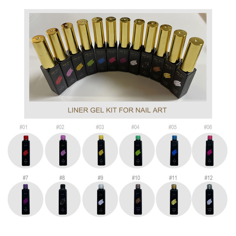 12 Colors Painting Nail Gel Polish For Line