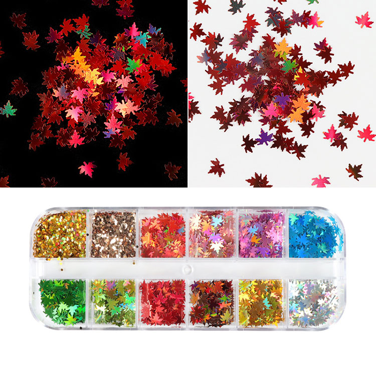 Maple Leaf Nail Sequins