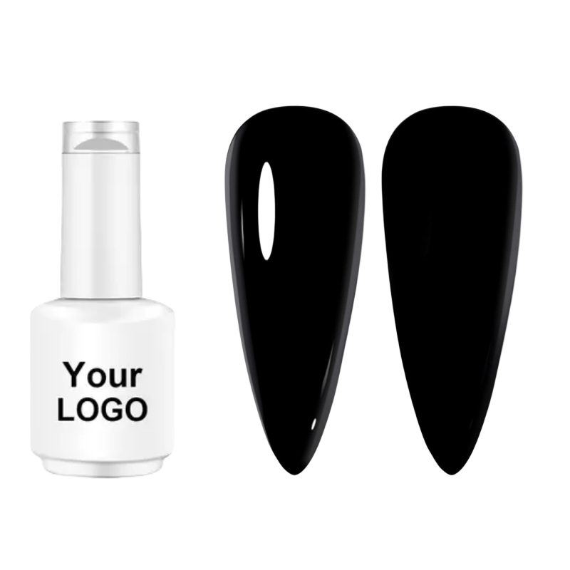 Super white black gel polish