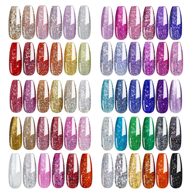 Glossy Glitter Gel Polish