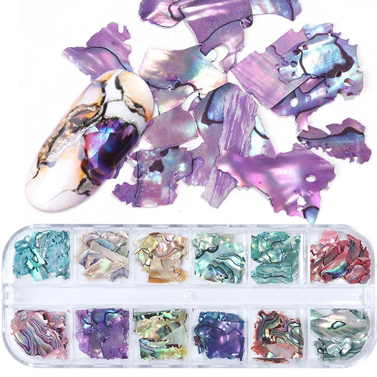 3d Abalone Shell Irregular Nail Art Decorations