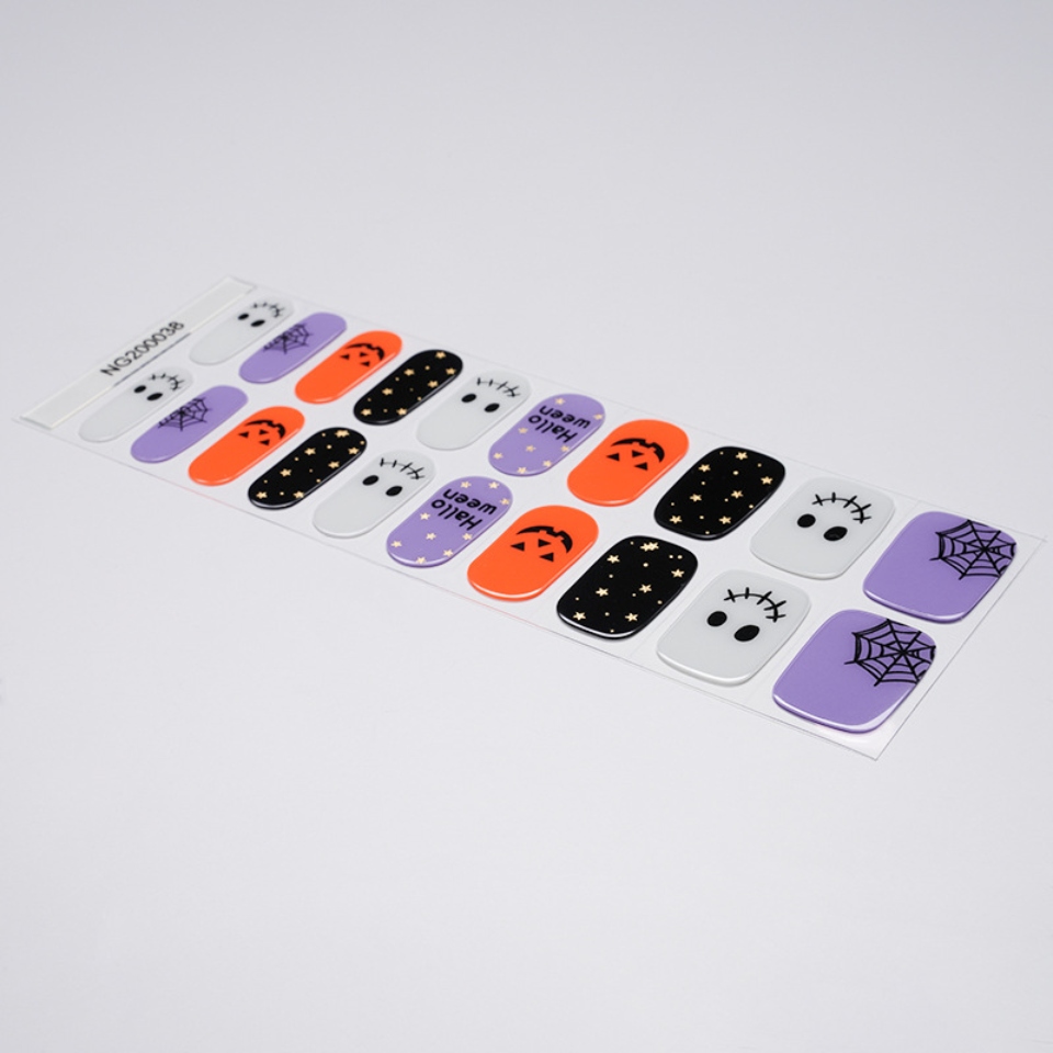 Halloween gel manicure stickers