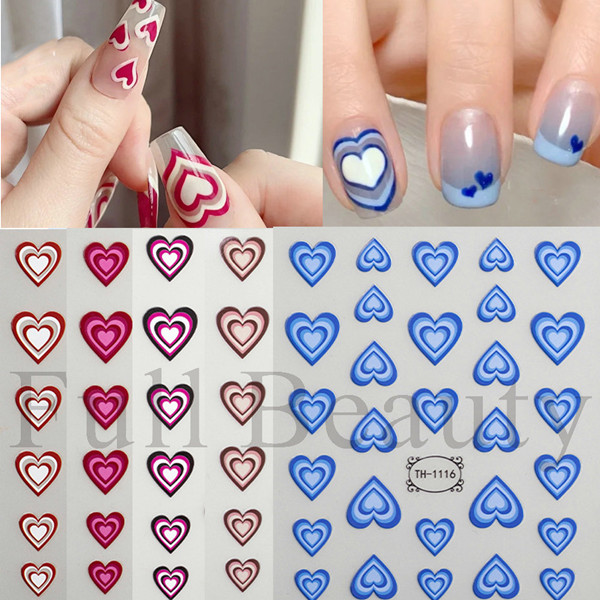 2d Star Heart Nail Decoration Nail Stickers