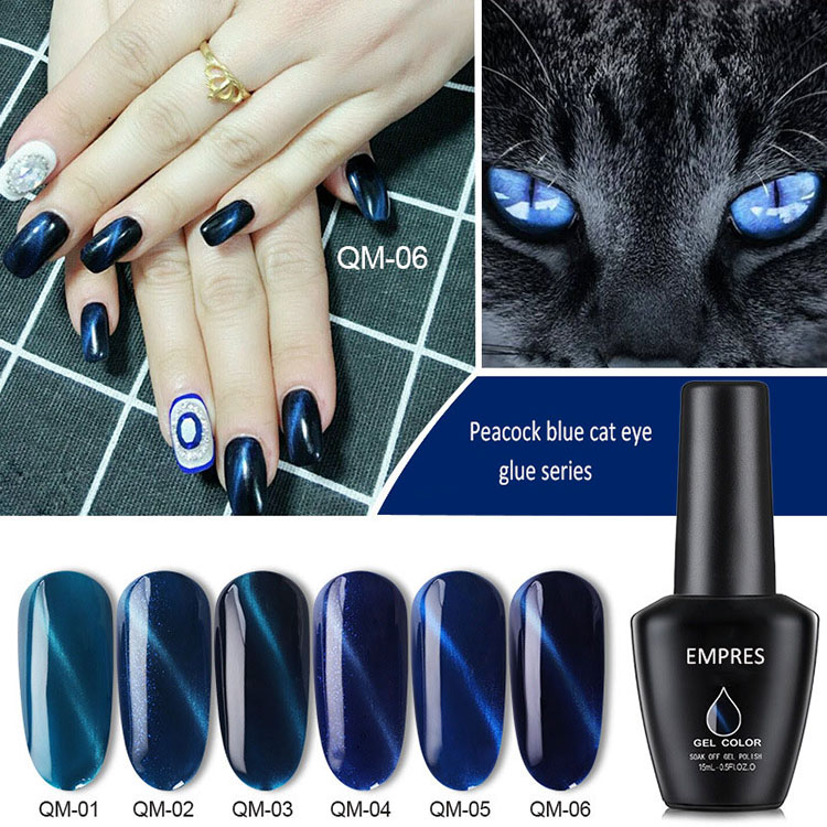 Magic Milky Stars Cat Eye Nail Gel Polish
