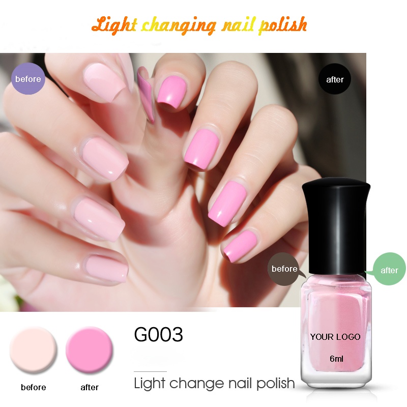 Light change color nails polish