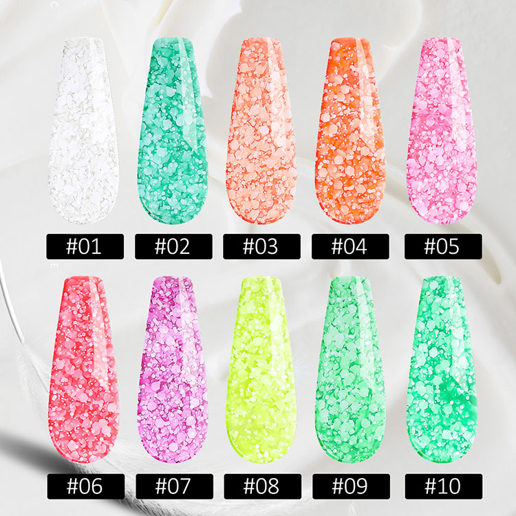 Snow Flakes Neon Color Gel
