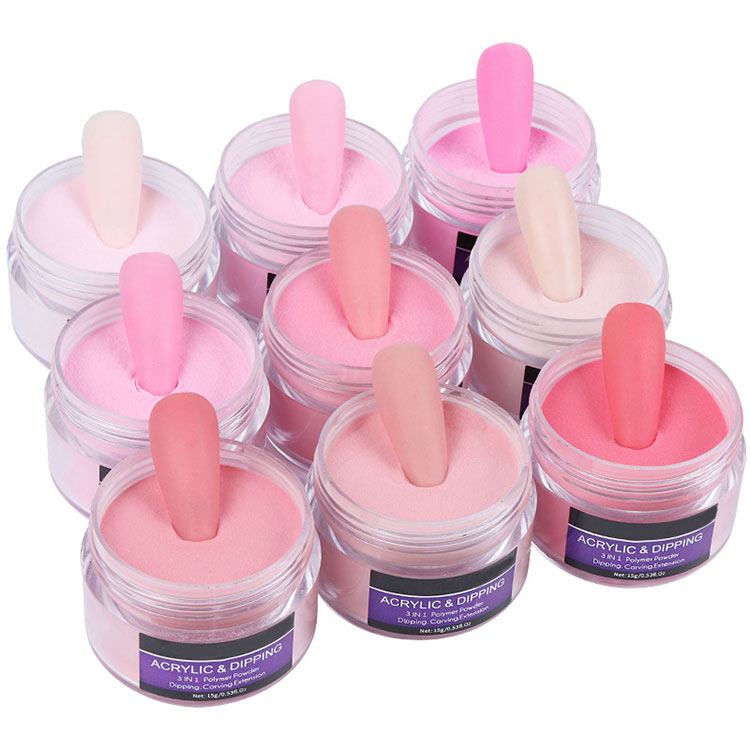 Pink Clear Dipping Powder Nail Acrylic Powder