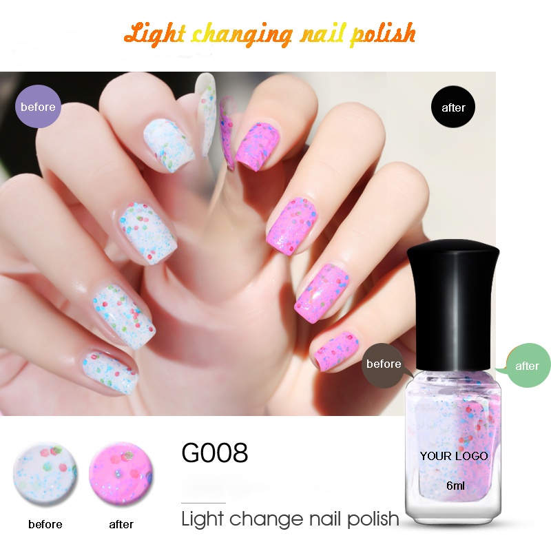 Light change color nails polish